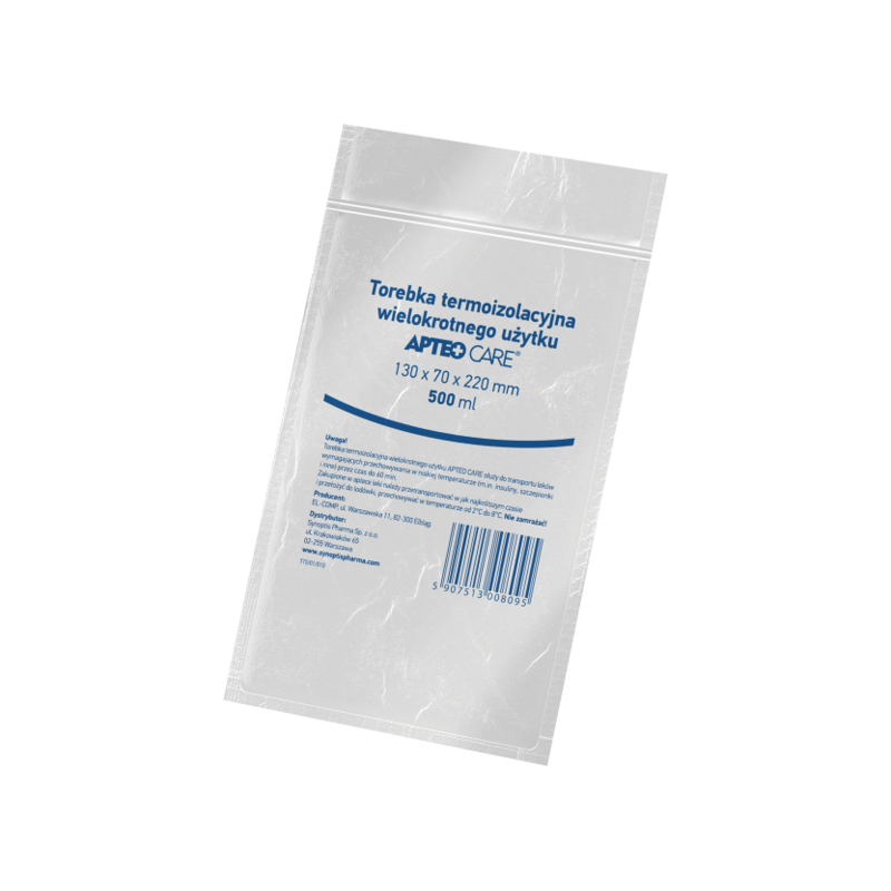 Torebka termoizolacyjna wielokrotnego użytku Apteo Care 500 ml, 1 sztuka 