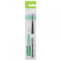 Sunstar GUM Wymienna końcówka Sonic Daily czarne, 2 sztuki