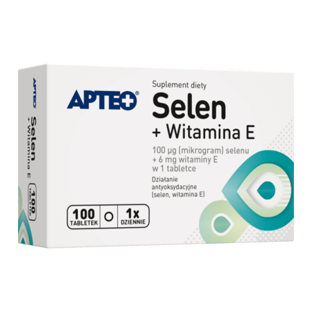  Selen z witaminą E Apteo 100 tabletek 