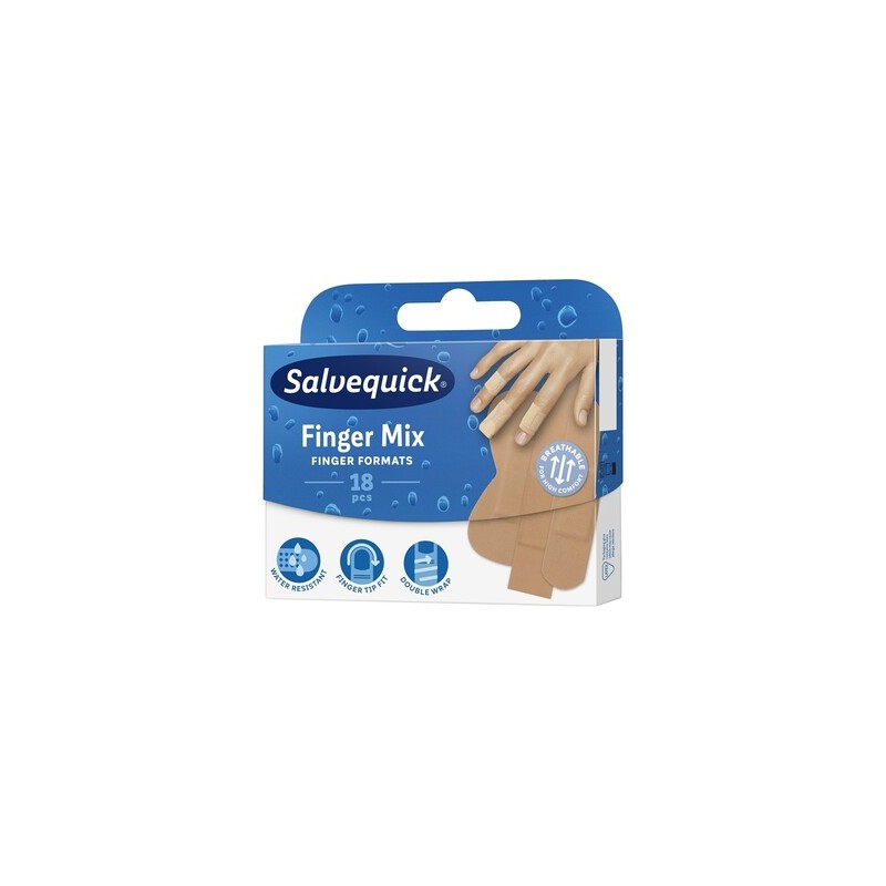 Salvequick Finger plastry MIX 18 sztuk 