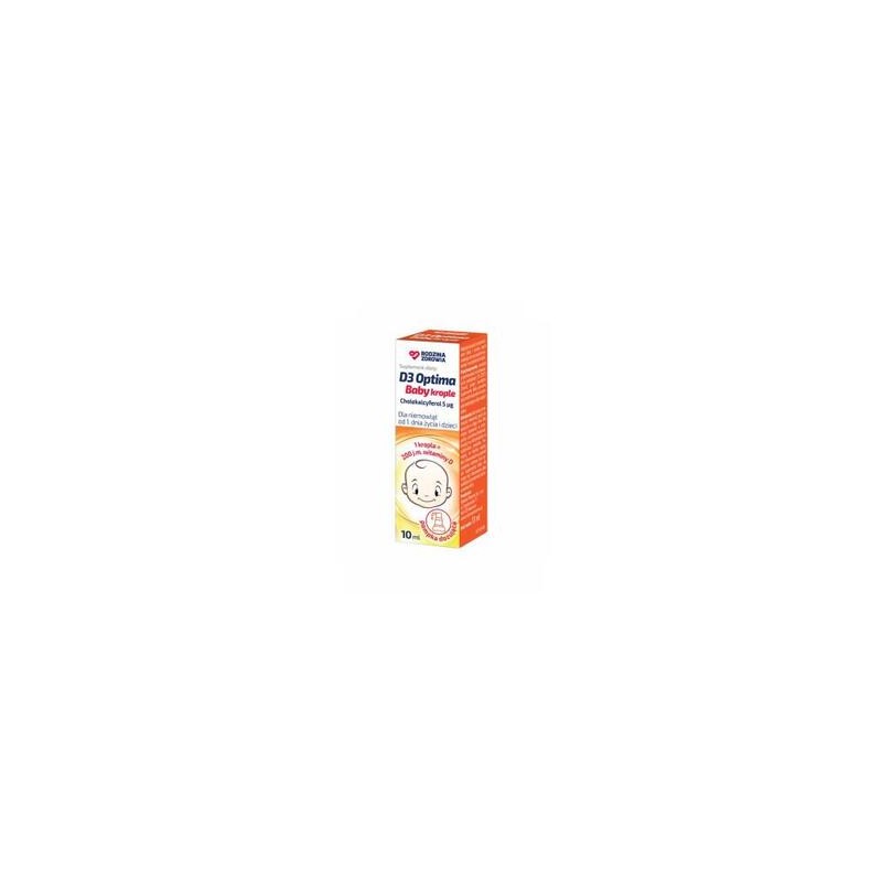 Rodzina Zdrowia D3 Optima Baby krople,10ml 