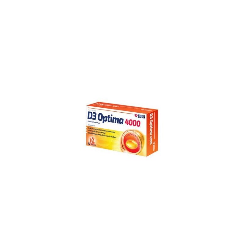 Rodzina Zdrowia D3 Optima 4000 j.m., 60 kapsułek miękkich 