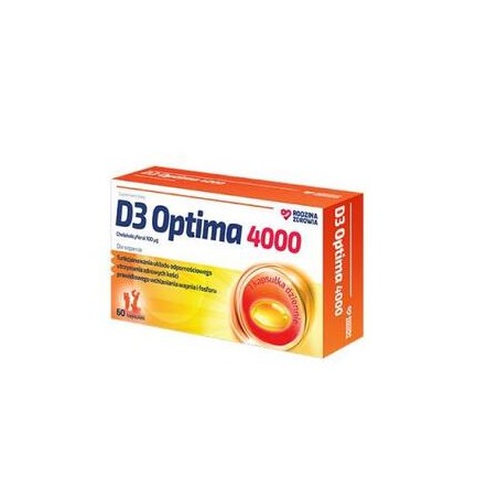  Rodzina Zdrowia D3 Optima 4000 j.m., 60 kapsułek miękkich 