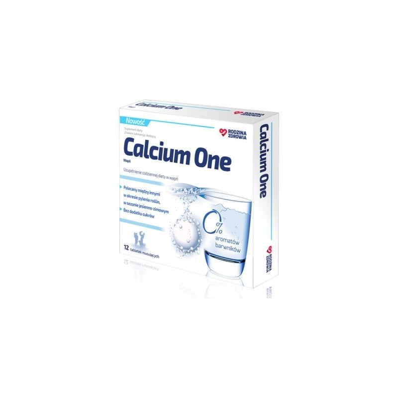 Rodzina Zdrowia Calcium One, 12 tabletek musujących 