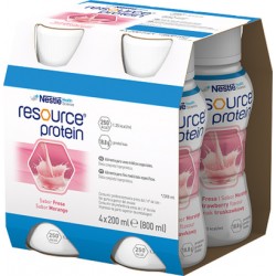Resource Protein o smaku truskawkowym 4 butelki po 200 ml płynu