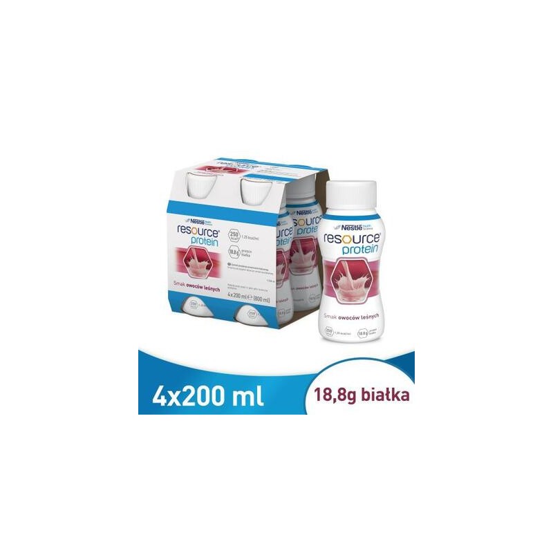 Resource Protein o smaku owoców leśnych 4 butelki po 200 ml płynu 