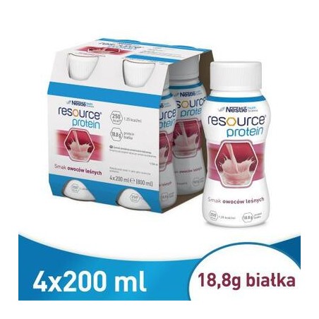 Resource Protein o smaku owoców leśnych 4 butelki po 200 ml płynu