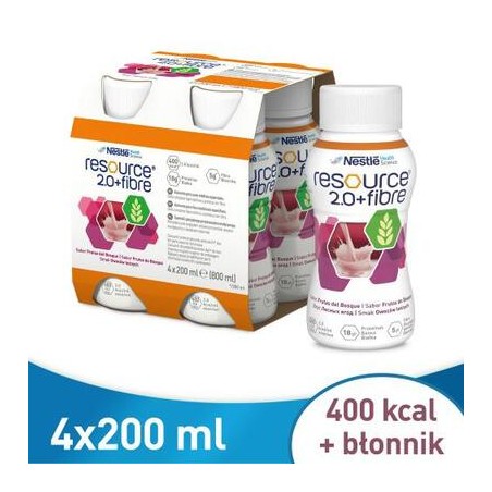 Resource 2.0 Fibre o smaku owoców leśnych 4 butelki po 200 ml płynu