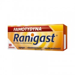 Ranigast Famotydyna 20 mg, 20 tabletek