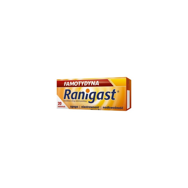 Ranigast Famotydyna 20 mg, 20 tabletek 