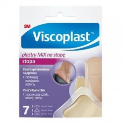 Plastry Viscoplast mix na stopę, 7 sztuk w 3 rozmiarach