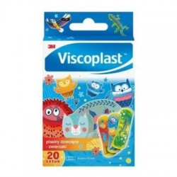 Plastry Viscoplast dziecięce zwierzaki, 20 sztuk