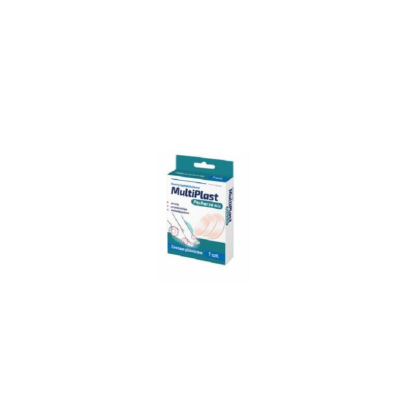 Plastry hydrokoloidowe na pęcherze Multiplast MIX, 7 sztuk 