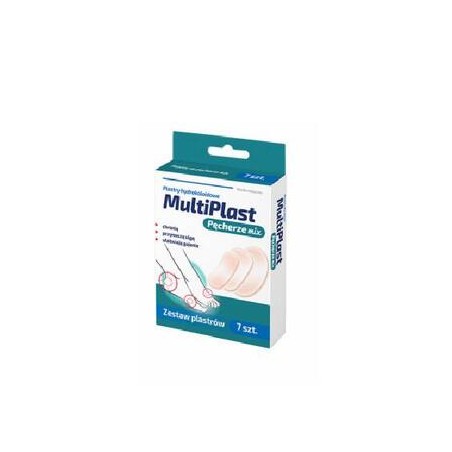 Plastry hydrokoloidowe na pęcherze Multiplast MIX, 7 sztuk