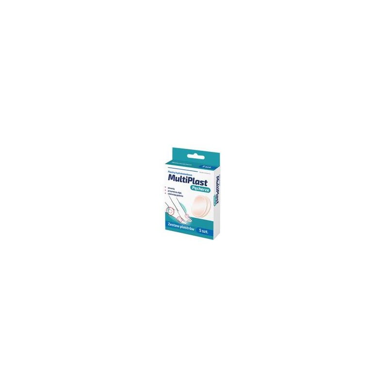 Plastry hydrokoloidowe na pęcherze Multiplast MIX, 5 sztuk 
