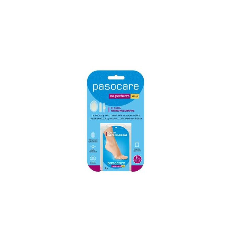 Pasocare, Plastry hydrokoloidowe na pêcherze MIX, 6 sztuk 
