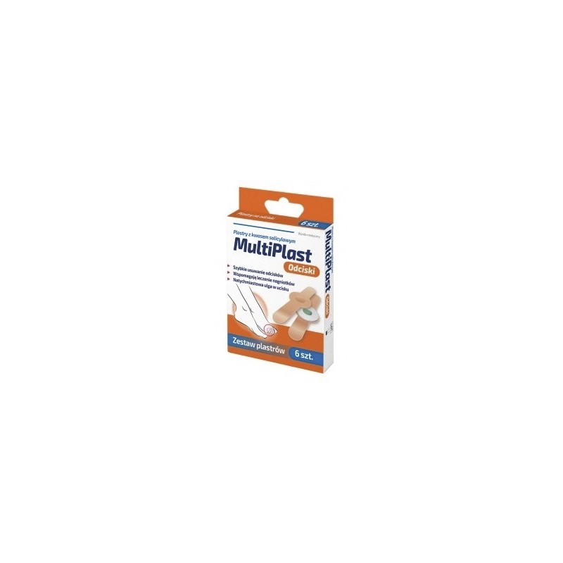 Plastry MultiPlast na odciski z kwasem salicylowym 6 sztuk 