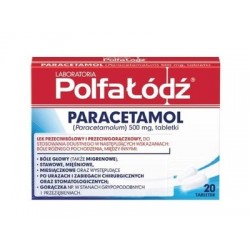 Paracetamol Polfa - Łódź 20 tabletek