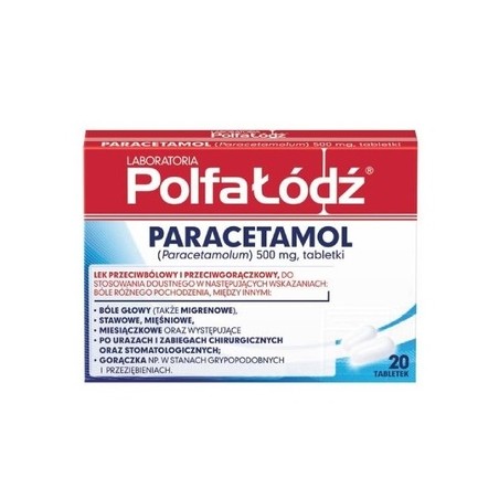  Paracetamol Polfa - Łódź 20 tabletek 