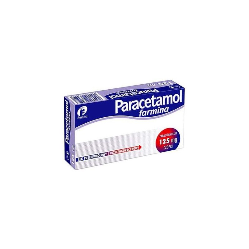 Paracetamol Farmina 0,125 g, 10 czopków 