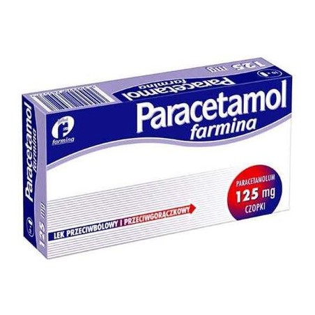 Paracetamol Farmina 0,125 g, 10 czopków