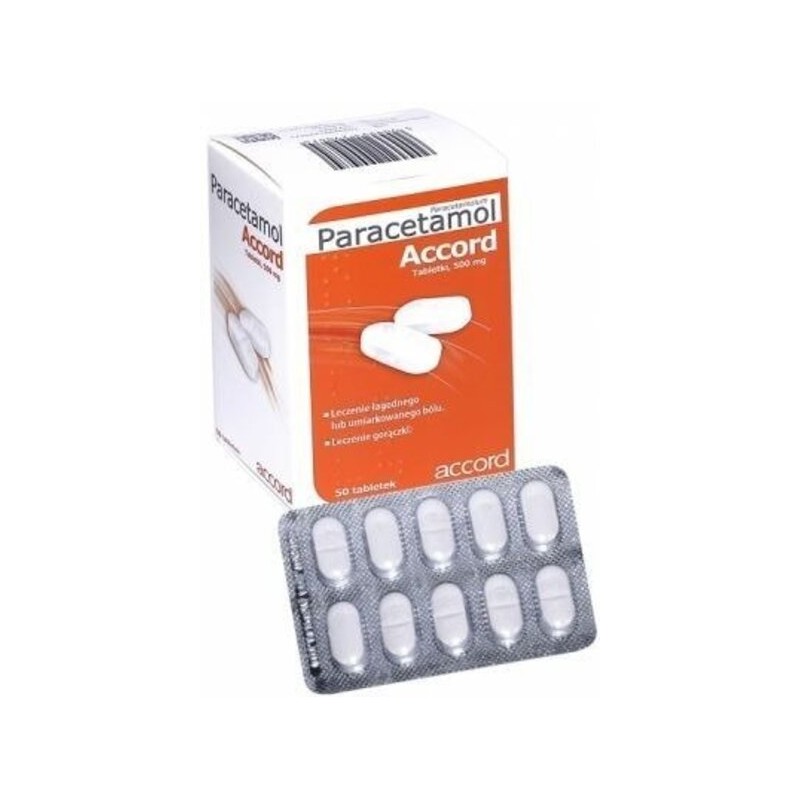 Paracetamol Accord 500 mg, 50 tabletek 
