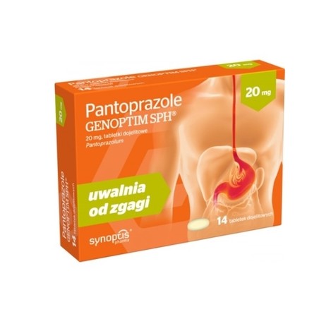  Pantoprazole Genoptim SPH 14 tabletek dojelitowych 