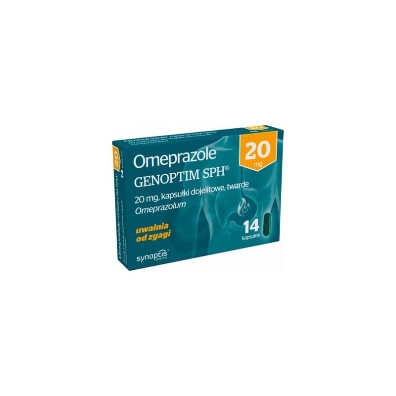 Omeprazole Genoptim SPH 20 mg, 14 kapsułek dojelitowych twardych 