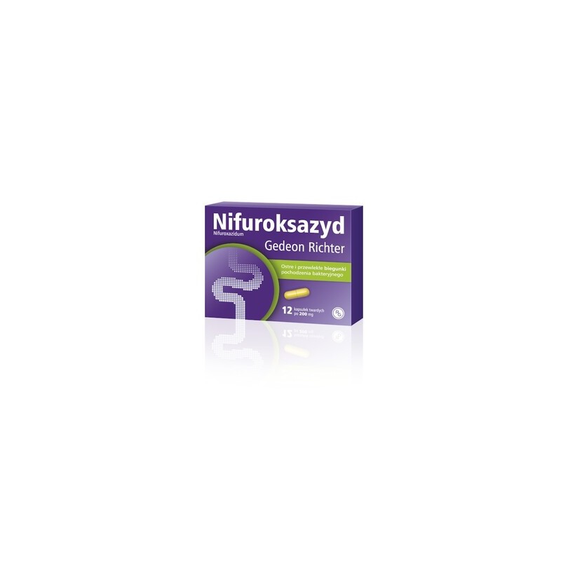 Nifuroksazyd 200 mg Richter, 12 kapsułek 