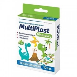 MultiPlast wodoodporne plastry z dinozaurami 10 sztuk