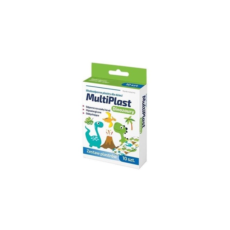 MultiPlast wodoodporne plastry z dinozaurami 10 sztuk 
