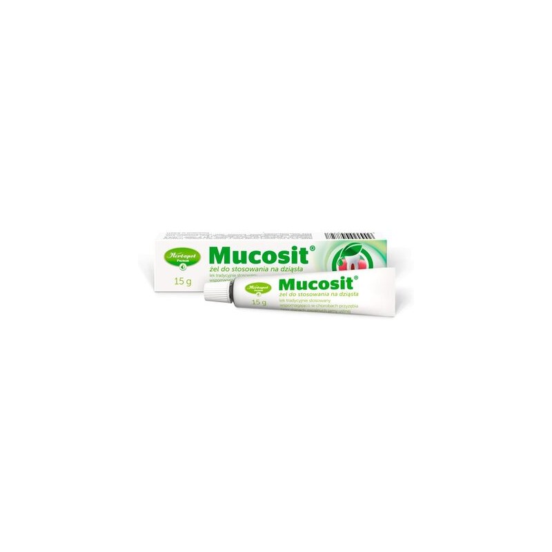 Mucosit Dent, kojący żel na dziąsła, 15 g 
