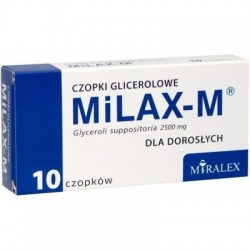 Milax-M czopki glicerolowe dla dorosłych, 10 sztuk