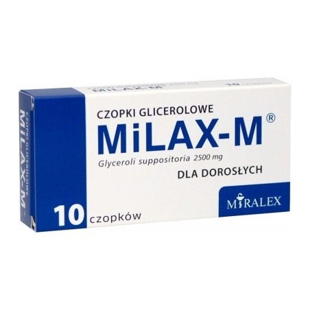  Milax-M czopki glicerolowe dla dorosłych, 10 sztuk 