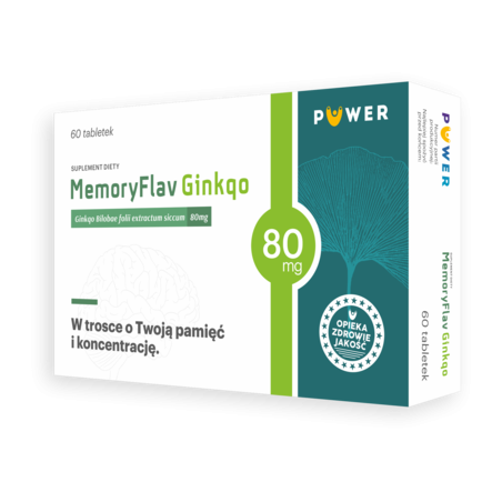  MemoryFlav Ginkgo 80 mg, 60 tabletek 