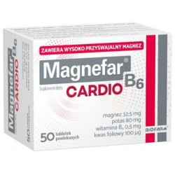 Magnefar B6 Cardio 50 tabletek