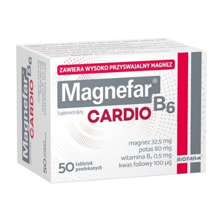  Magnefar B6 Cardio 50 tabletek 