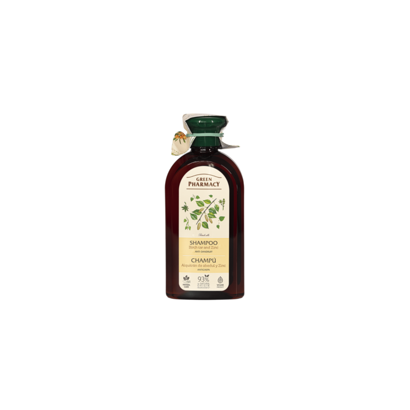 Green Pharmacy Szampon przeciwłupieżowy Dziegć brzozowy Cynk, 350 ml 