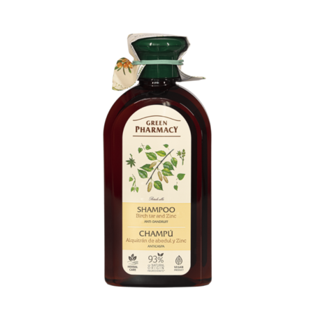 Green Pharmacy Szampon przeciwłupieżowy Dziegć brzozowy Cynk, 350 ml
