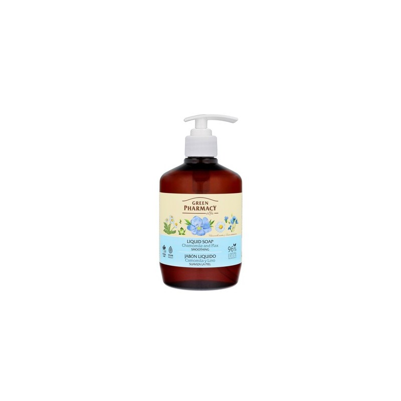 Green Pharmacy Mydło w płynie Rumianek i Len, 460 ml 