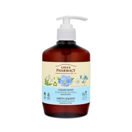  Green Pharmacy Mydło w płynie Rumianek i Len, 460 ml 