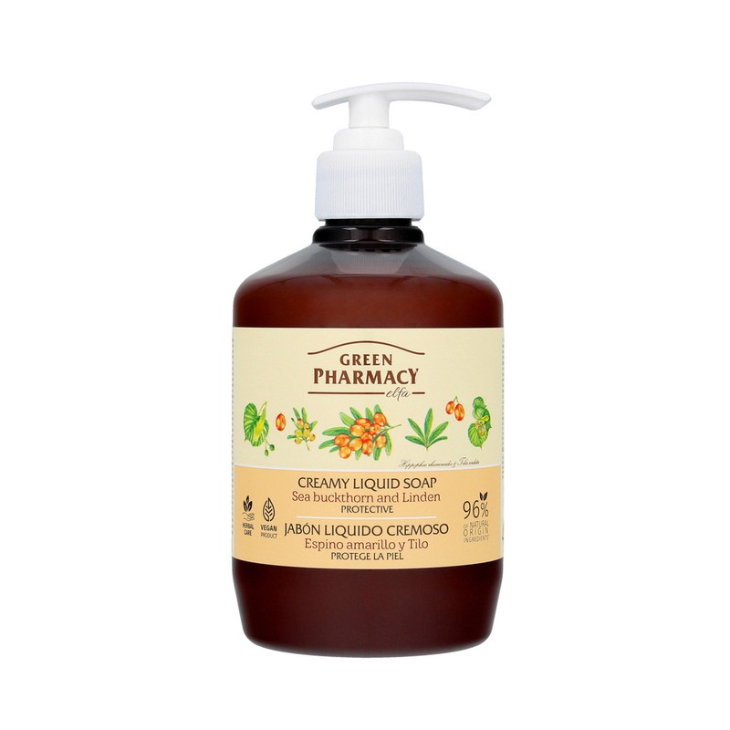 Green Pharmacy Kremowe Mydło w płynie Rokitnik i Lipa, 460 ml 