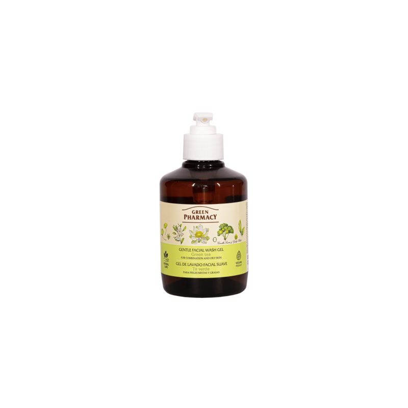 Green Pharmacy Delikatny Żel do mycia twarzy Zielona Herbata, 270 ml 