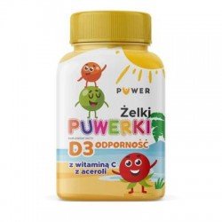 Puwerki D3 Odporność z witaminą C z aceroli, żelki, 50 szt.