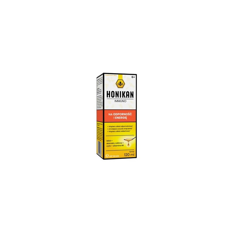 Honikan Immuno, syrop dla dzieci od 6 lat i dorosłych, 120 ml 