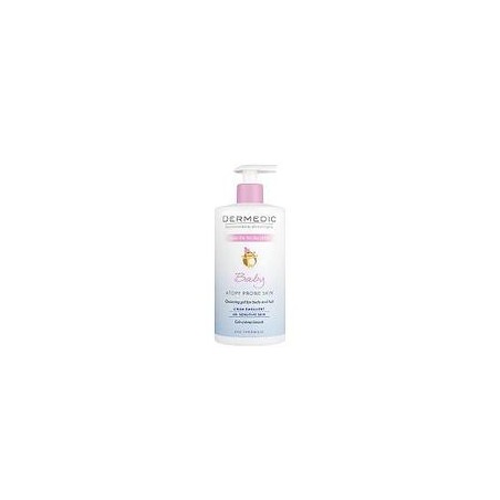 Dermedic Linum Emolient Baby, kremowy żel do mycia od 1 dnia życia, skóra sucha, atopowa, z objawami łuszczycy, 500 ml