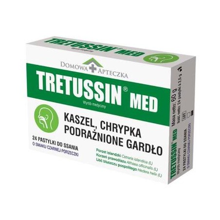 DOMOWA APTECZKA Tretussin Med, 24 pastylki do ssania