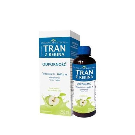 Domowa Apteczka Tran z rekina, płyn o smaku jabłkowym, 250 ml