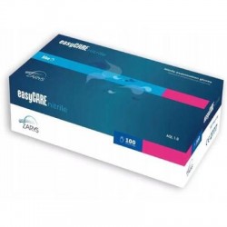Rękawice easyCARE nitrile diagnostyczne nitrylowe bezpudrowe rozmiar M, 100 szt.