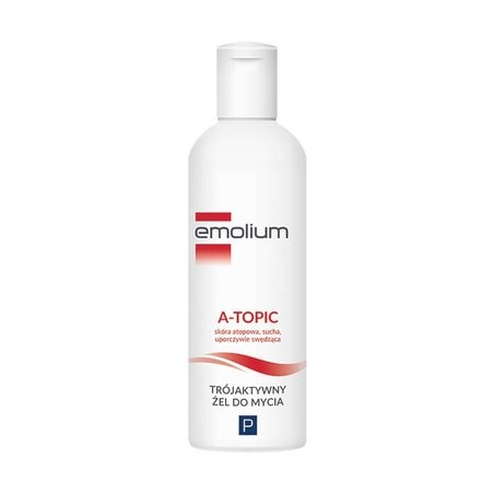  Emolium A-Topic, trójaktywny żel do mycia ciała do skóry atopowej, suchej i uporczywie swędzącej, od 1 miesiąca, 200 ml 
